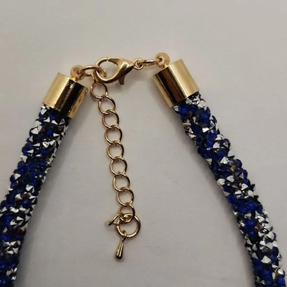 Adjustable Pet Collar with Shiny Artificial Gemstones for Cats‎ and Dogs Size M